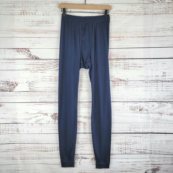 Patagonia Capilene Vintage Men's Medium Base Layer Pants Made USA Polyester Blue - Picture 2 of 11